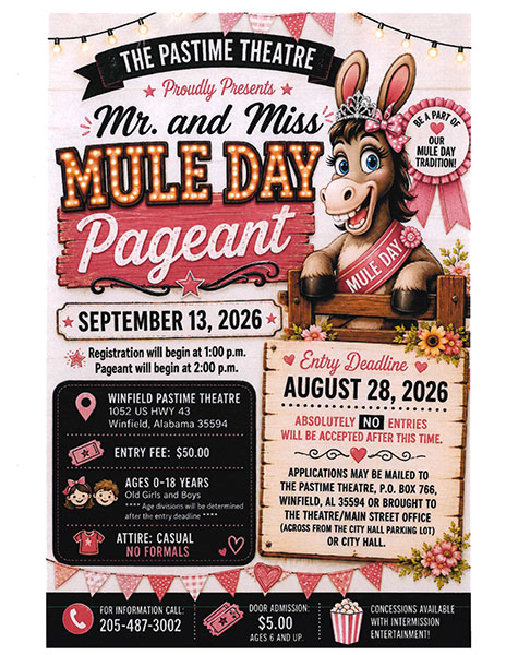 Mr. and Miss Mule Day 2026